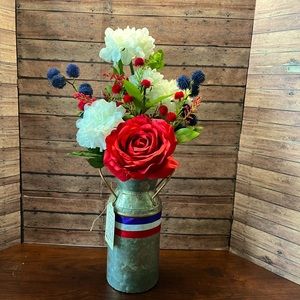 NEW!! Memorial Day Bouquet in Galvanized Jug